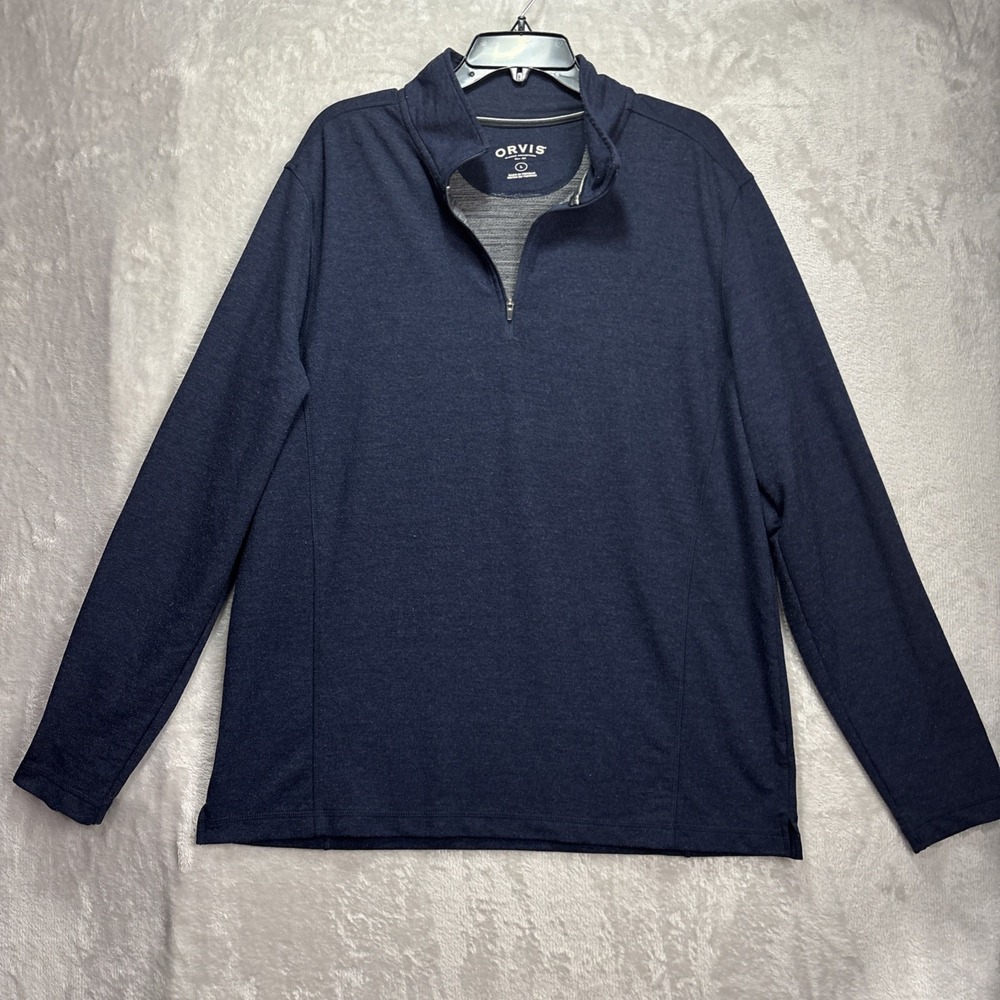 Orvis Sweater Mens Large 1/4 Zip Pullover Classic Collection Golf Outdoors
